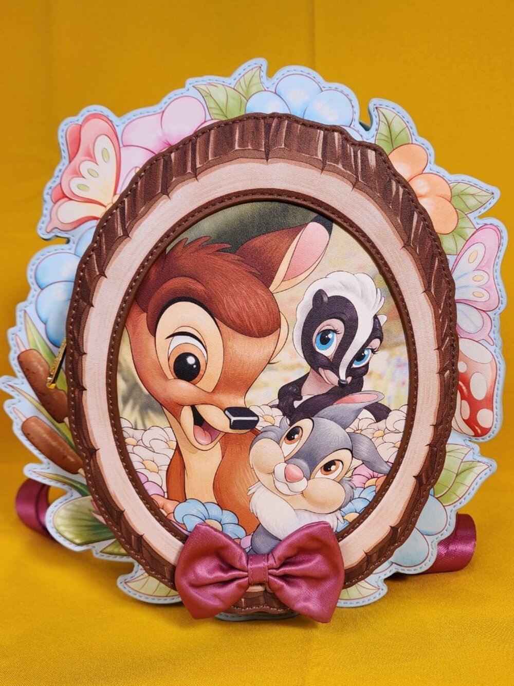 Loungefly Disney Bambi Thumper Flower Group Portrait Figural Mini Backpack NEW
